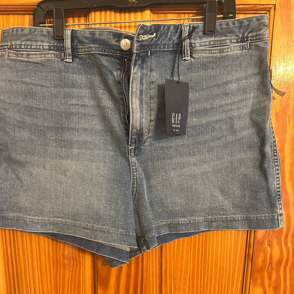 GAP Blue Jean Shorts with Raw Hem